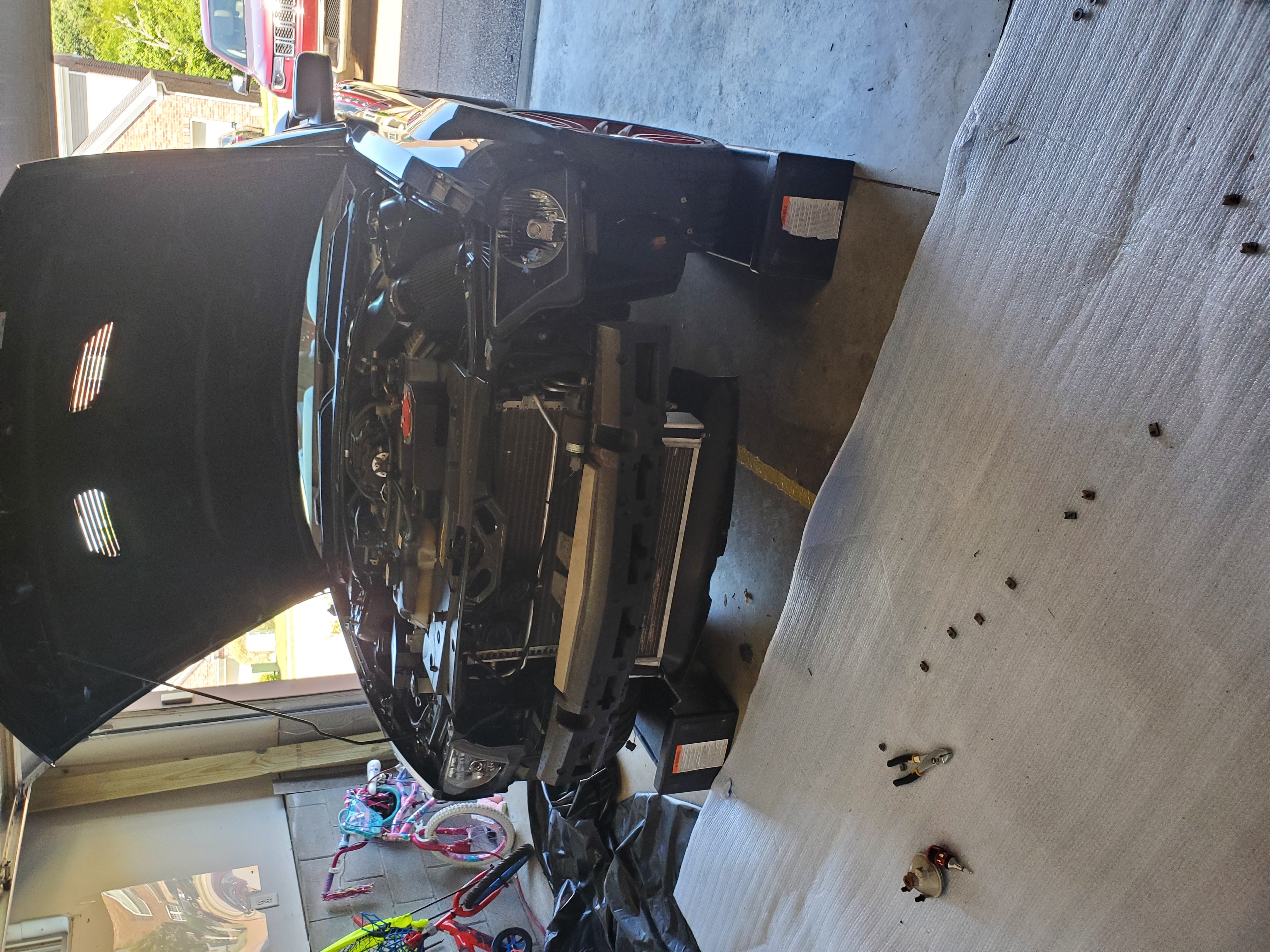 Mid-install photo showing the work in progress